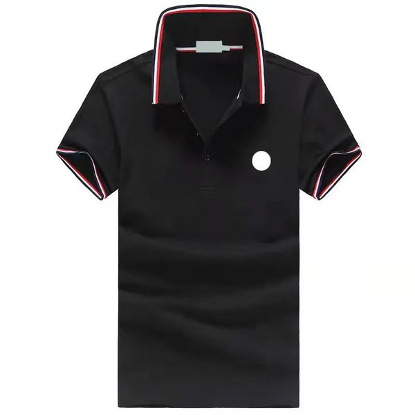 A114 Cores Básicas 6 Dos Homens T Camisa Bordado Peito Polo Camisas Verão Camisetas França Marca Tee Homem Tops S camisas ee ops