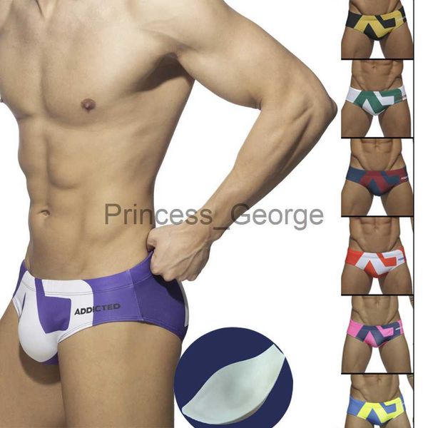 Herren-Bademode, neue Herren-Bademode, modische dreieckige Badehose, europäischer und amerikanischer sexy Badeanzug, Sommer-Print-Shorts, Strand, Schwimmen, Urlaub x0625