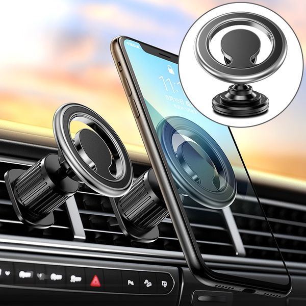 Магнитный держатель телефона, совместимый с монтиром Magsafe Car для iPhone 12 13 Pro Max Mini Mini Magnetic Car Air Clip Clip монти