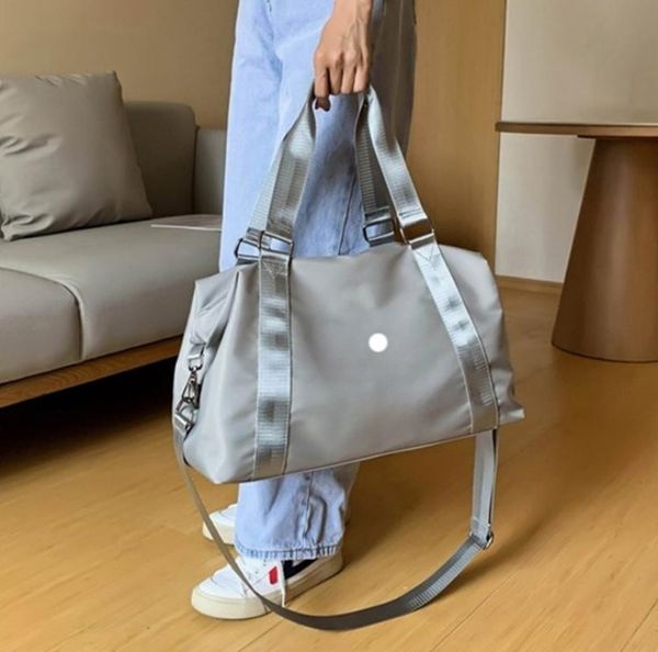 bolsas de grife lulul bolsa de fitness esportiva casual de grande capacidade versão coreana da bolsa de bagagem de mão de ombro bolsa de viagem simples para viagens de negócios