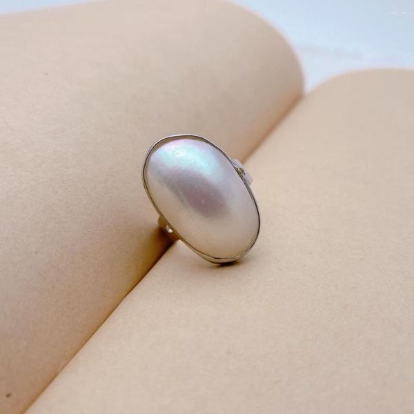 Кластерные кольца yygem 16x24mm натуральное кольцо из белого моря регулируемое для женской подруги подарок