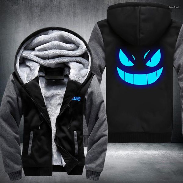 Erkek Hoodie Hoodie Aydınlık Kış Sıcak Polar Ceket Hırka Erkekler Peluş Peluş Yastıklı Ceket Kalınlaştırılmış Termal Dış Giyim Günlük Blazer Spor Giyim