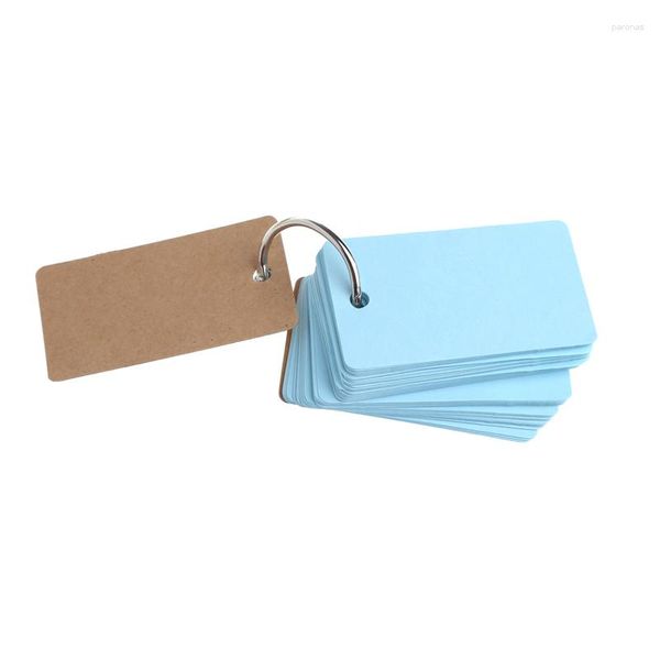 Kraft Paper Binder Ring Easy Flip Flash Cards Studio Memo Pads Cancelleria fai da te