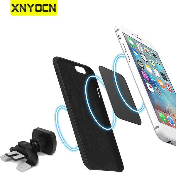 Xnyocn suporte magnético para carro, suporte para celular, suporte para celular, 360°, ajustável, slot para CD, suporte para saída de ar, suporte para smartphone Xiaomi