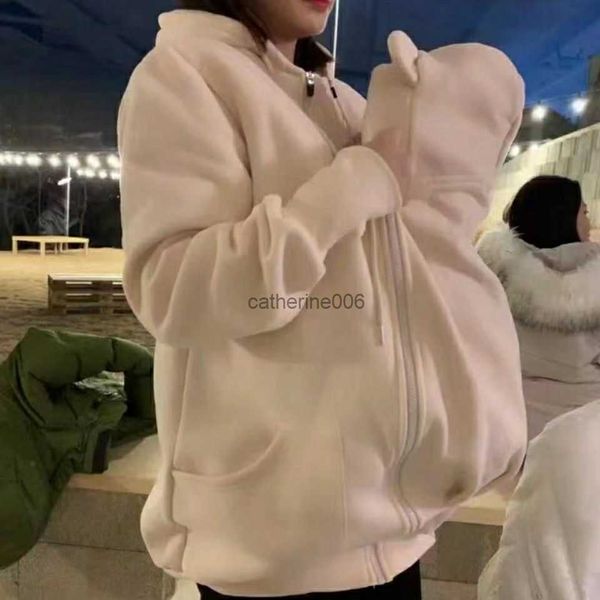 Kış Gebelik Giysileri Annelik Ceketleri Kanguru Ceket Bebek Taşıyıcı Giyim Sıradan Kapüşonlu Mommy Dış Giyim Giyim L230625