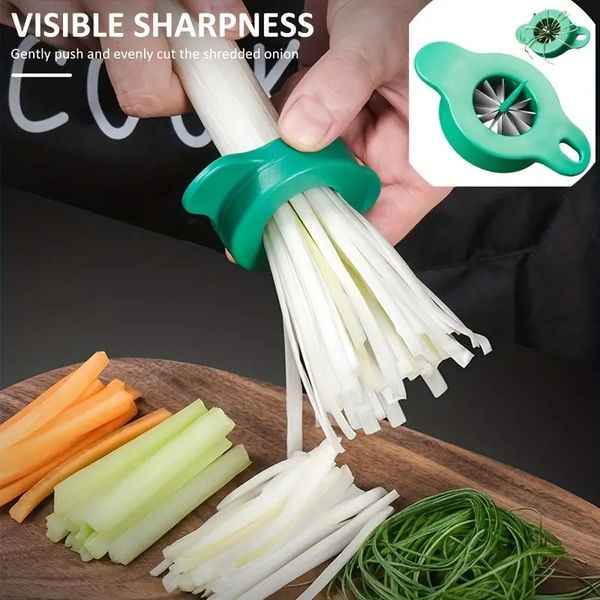 1pc Shred Seide Messer Slicer Frühlingszwiebeln Cutter Schnelle Lebensmittel Chopper Gemüse Reibe Küche Outils Zwiebel Shredder Küche Zubehör