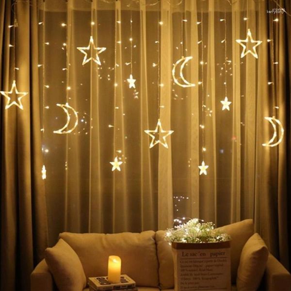 Strisce Romantiche LED Lamp String 8 modalità Moon Star Super Bright Garden Fairy Light Durable Wedding Neon Lantern Festival 220V