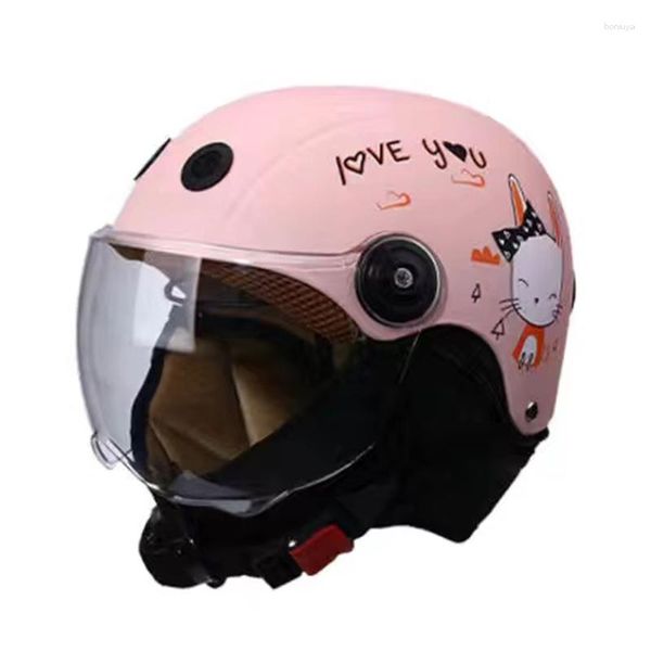 Caschi da moto Casco per bambini multicolore con protezione di sicurezza per animali domestici Resistenza alla caduta durevole universale per quattro stagioni