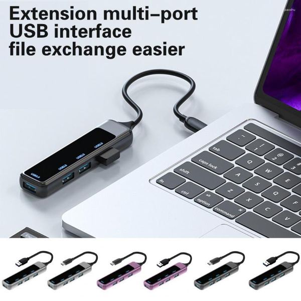 Adattatore per dongle portatile per hub per computer 4 porte Espansione USB C Accessori per docking station