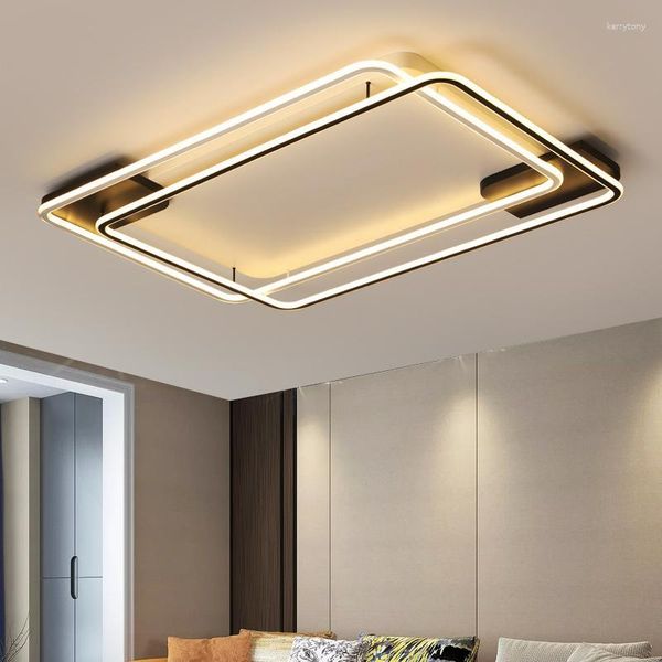 Luminárias de teto 2023 sala de estar moderna simples atmosfera retangular quarto doméstico lâmpadas LED