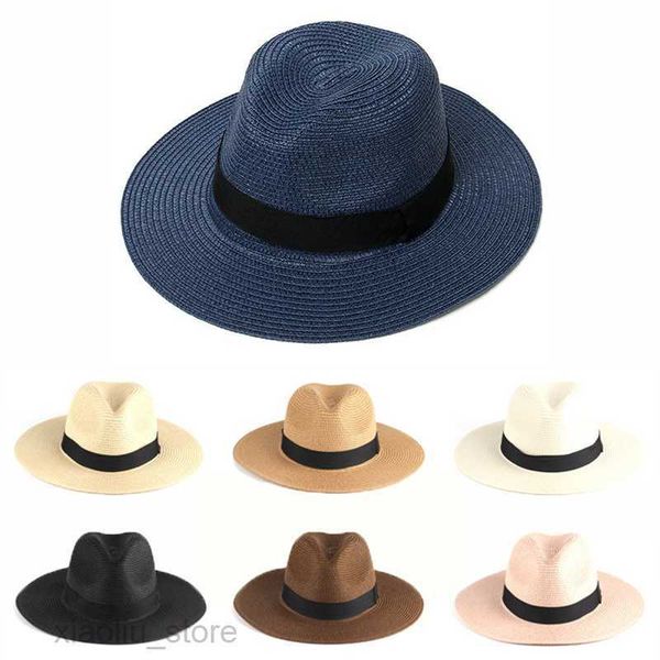 Hüte mit breiter Krempe, faltbare Sommer-Strohhüte für Damen und Herren, klassische Western-Stroh-Cowboy-Kappe, Party, Urlaub, breite Krempe, atmungsaktiv, Panama-Strand-Sonnenhut, Sonnenblock HKD230625