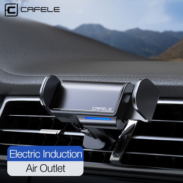 Cafele suporte automático do telefone do carro para o telefone móvel auto elétrico suporte do carro suporte para huawei iphone xiaomi samsung air vent moun