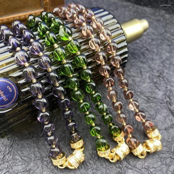 Ketten Retro Luxus Persönlichkeit Kristallklare Glasperle Magnet Universal Kette Halskette