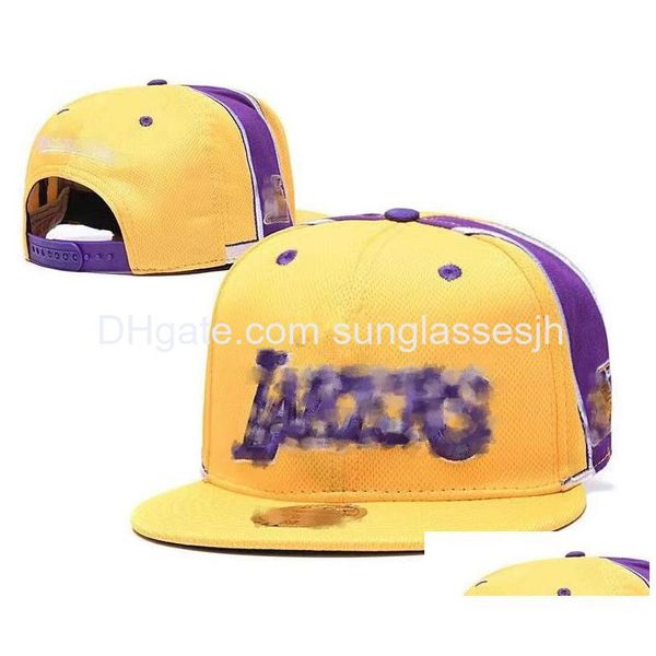 Ball Caps est All Team Logo Designer Регулируемые снимки Snapbacks Fitted Hats Вышивая футбольная баскетбольная сетка Flex Beanies Flat Hip Dhgj3