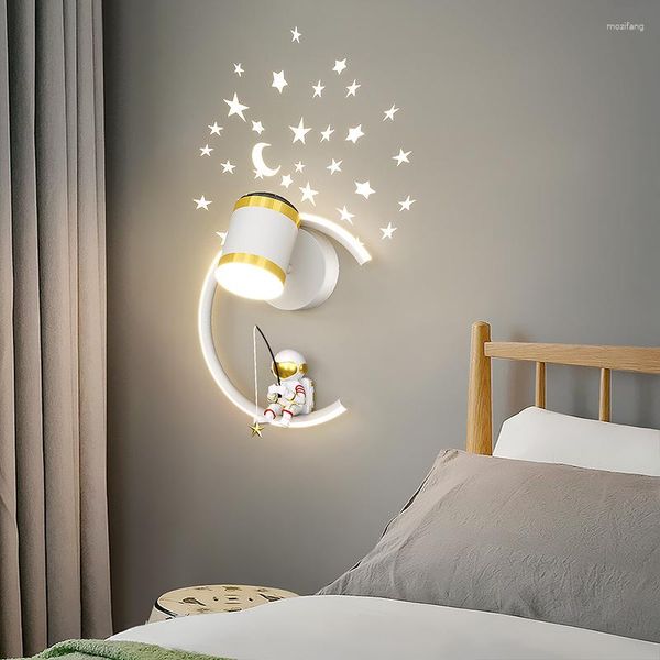 Duvar lambası sağ yıldız projeksiyon modern oturma odası yemek okuma yatak odası salonu kapalı aydınlatma