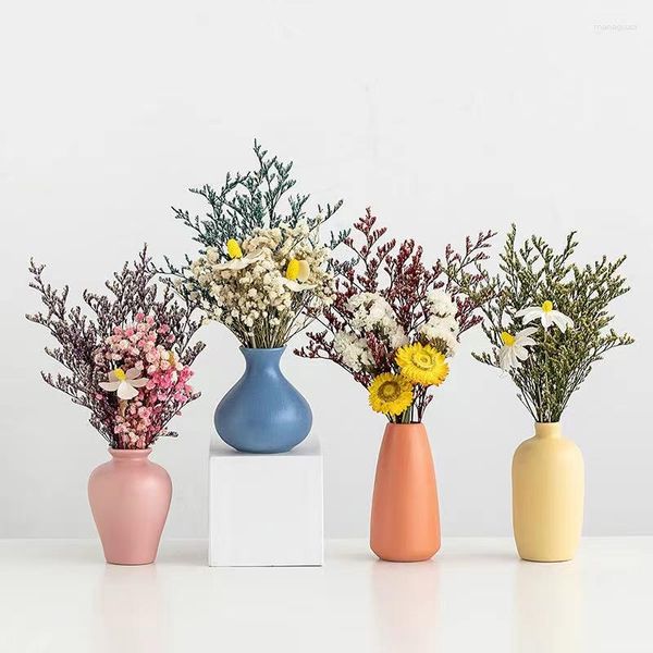 Dekorative Blumen Ins Nordic Getrocknete Blume Keramik Vase Anordnung Wohnzimmer Wein Schrank TV Esstisch Home Dekorationen