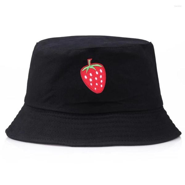 Berretti Moda Fragola Cappello da pescatore Parasole per adulti Outdoor Streetwear Cappellini Cappelli da pescatore Gorro Pescador Uomo Donna Ulzzang