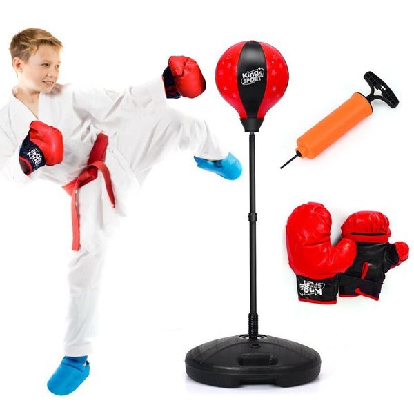 Punching Balls Kids Punching Bag Set Set Регулируемая подставка для бокса перчатки скорость W 230621