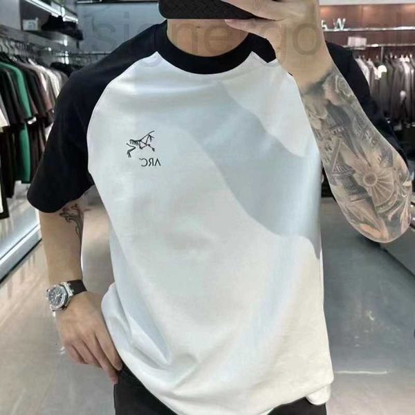 Camisetas masculinas de grife 23ss camiseta masculina da moda verão solta manga curta t masculina feminina gola redonda camiseta oversized camiseta de algodão com estampa de pássaro