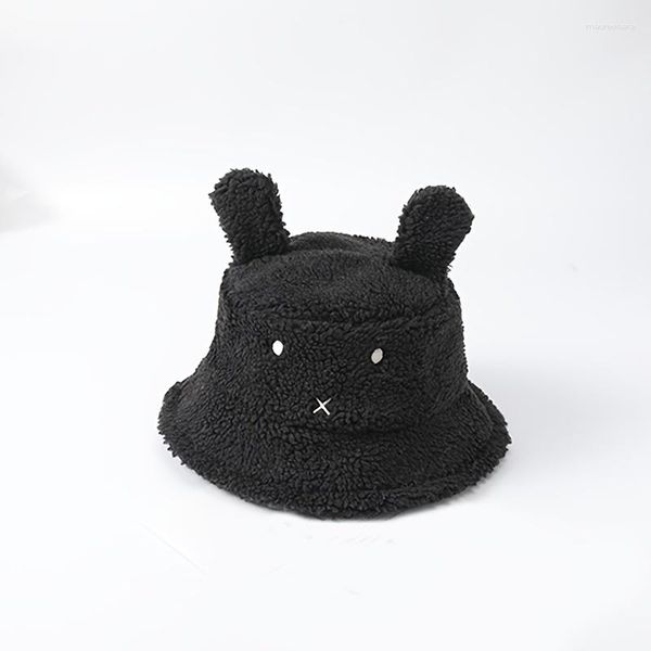 Gorros de Inverno Urso Bucket Hat Térmico Moda Ao Ar Livre Estilo Casual Para Mulheres Meninas Natal Presentes