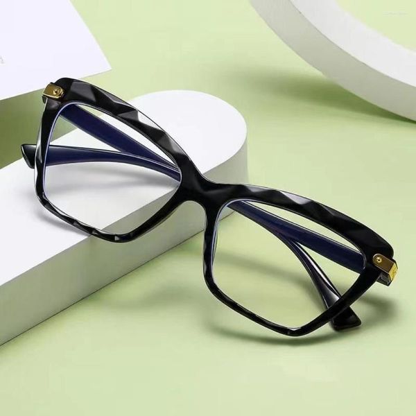 Zonnebrilmonturen Europese en Amerikaanse trendy bril met geleivormig anti-blauw licht montuur
