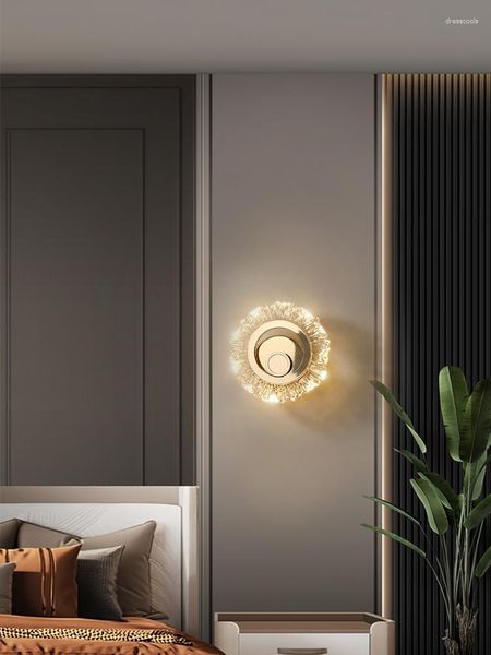 Luminária de parede Girassol LED Lâmpadas de corredor Minimalista Iluminação interna Luzes para sala de estar quarto