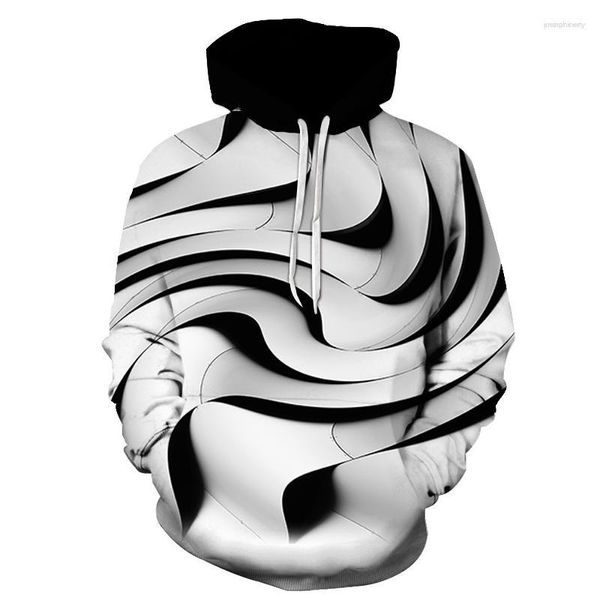 Moletons Masculinos Moletom Com Capuz Geométrico 2023 Impresso em 3D Harajuku Camisa Moletom Casual Moletom Com Capuz Outono E Inverno