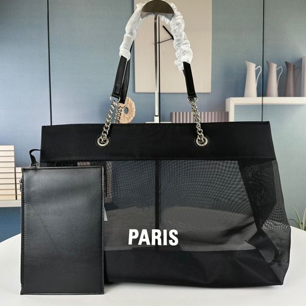 Borsa per la spesa di moda Scavana per spalle a mesh borse da viaggio di grande capacità da viaggio in pelle con filo con cerniera con cerniera con cerniera lady borse