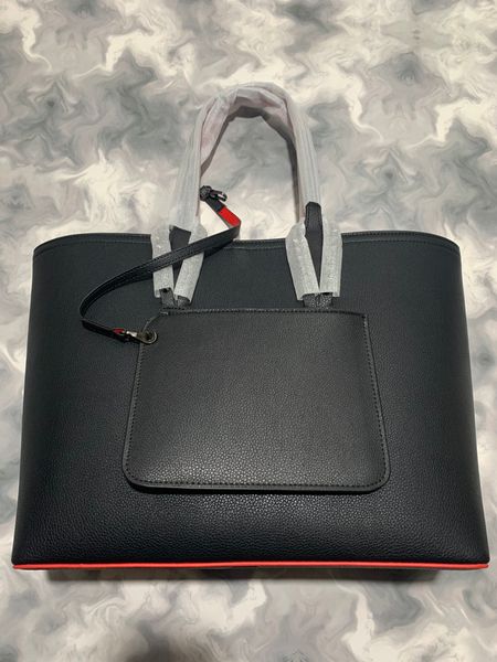 Fashion Bag Cabata Designer Totes Rivet Bolsas compostas de couro genuíno