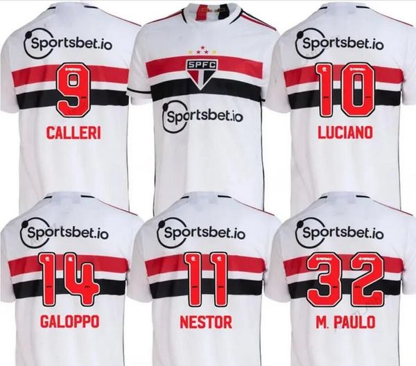 24-25 Personalizado São Paulo Futebol Jerseys Qualidade Tailandesa Yakuda Dhgate 10 DANI ALVES LUCIANO PABLO CALLERI LUAN IGOR GOMES BRENNER 7 ALISSON Projete seu próprio novo