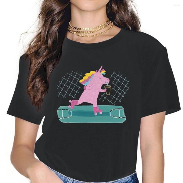 Damen T-Shirts Butterfat Skate Icorn T-Shirts Damen Rundhalsausschnitt Baumwolle Rollschuhlaufen Straßen Sport Mode Skates Kurzarm