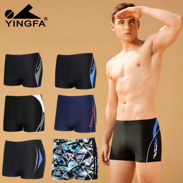 Roupa de banho YINGFA Homens Roupa de banho Nadar Jammers Resistente Cloro Calções de Natação Boxer Shorts Homens Roupa de Banho Calças Apertadas Cuecas de Natação 230621