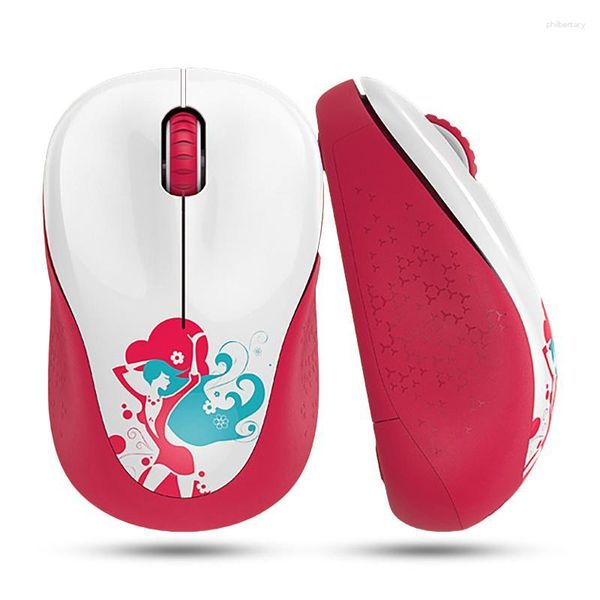 Mice Girl Cute Cartoon 1500 DPI Wireless Computer Receiver Mini Mouse For PC Laptop Mouses Mouses