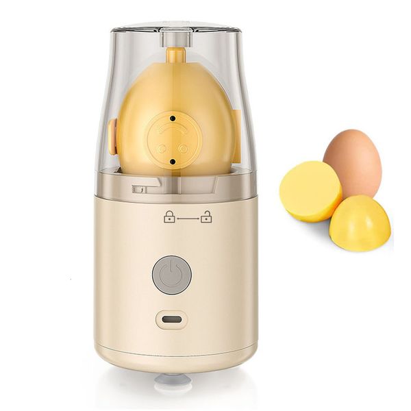Batedor de gema elétrico sem fio para caldeiras de ovo, misturador giratório, portátil, Golden Maker, fervido, rotativo 230625