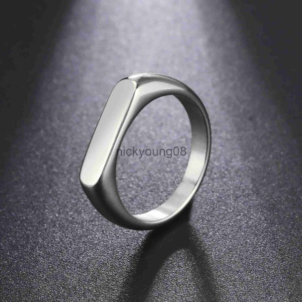 Полосы колец Skyrim нержавеющая сталь кольца Signet Rings для мужчин, женщины минималистские кольца шириной 5 мм 2023 Тренда свадебная пара ювелирных украшений подарок горячий x0625