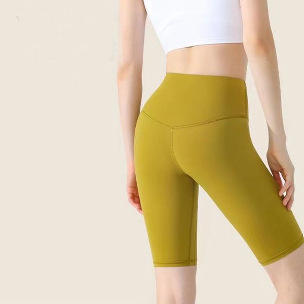 shorts femininos sólidos para ciclistas, esportivos, yoga, para academia, shorts de cinco pontos, fitness, push up, respirável, elástico, treino, roupa ativa, roupa de ioga, abdômen e quadris, calças de ioga para meninas