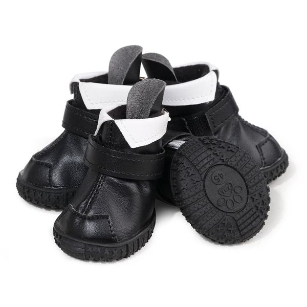 Scarpe 4pcs/set di scarpe da cane da cucciolo per piccoli e grandi cani inverno stivali non scambiati protezioni per zampa per animali