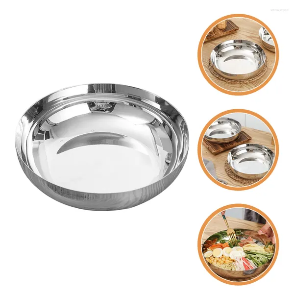 Set di stoviglie Ciotola per mescolare in acciaio inossidabile Cucina per cucinare Bibimbap Set di ciotole per ramen in pietra per servire spaghetti coreani a un solo strato