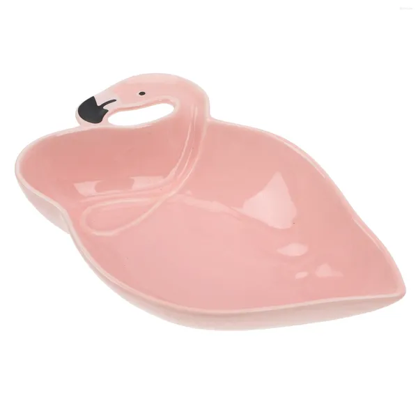 Миски Flamingo Bowl Candy Candy Очаровательный суп-мультипликационный поднос детские домашние аксессуары набор столовых приборов кухня, подача кольца, многофункциональные поставки