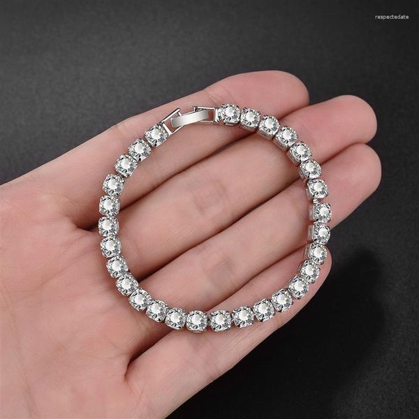 Pulseiras de link vendendo corrente de tênis para mulheres moda pequena pulseira de cristal de zircão cúbico festa de casamento amigos jóias presente