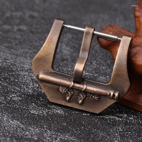 Cinturini per orologi Fibbia in bronzo sottomarino Cusn8 Rame puro vintage e vecchia ossidazione adatto per cinturino in pelle Deli22