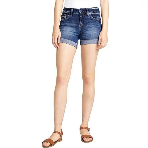 Frauen Shorts Frauen Sommer Kurze Jeans Denim Weibliche Taschen Sportlich Sexy Set Chub Rub Für