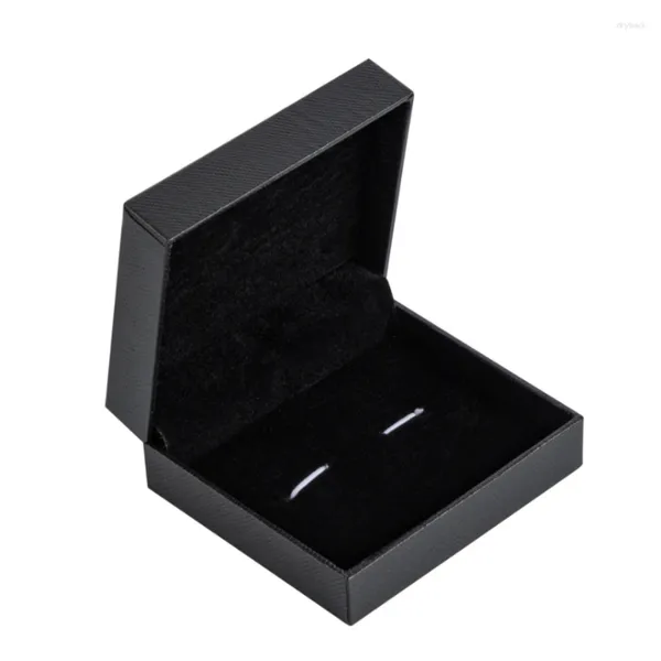Ювелирные мешочки 60 шт./Лоты запонок коробка черная пластиковая прямоугольная манжета