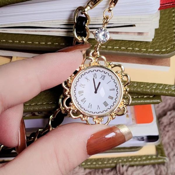 Reloj estilo cremallera cabeza para diario cuaderno perla colgante organizador decoración lindo planificador Accesorios