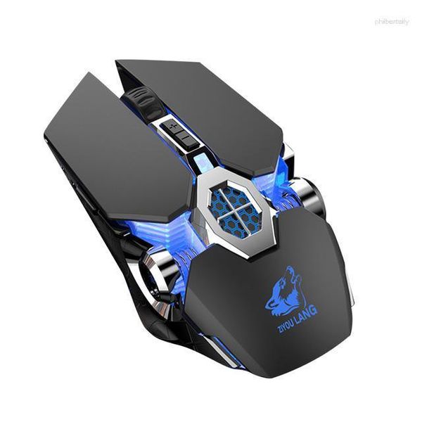 Mouse X13 Mouse da gioco wireless 2.4G 5.0 2400 DPI USB ricaricabile per PC Windows