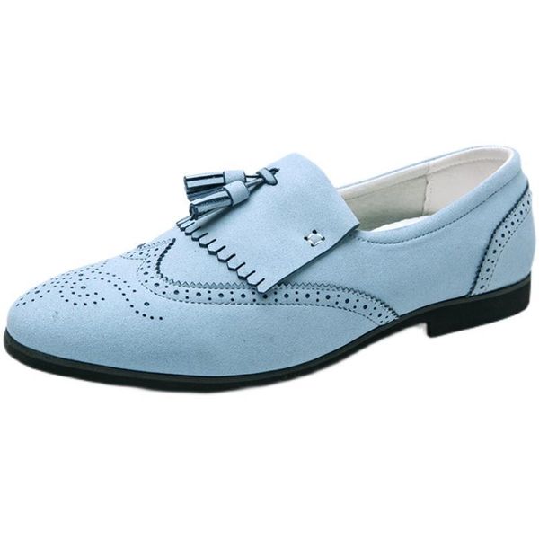 Nuovi uomini di arrivo scarpe in pelle scamosciata primavera estate mocassini con nappe comodi appartamenti slip traspirante su scarpe casual di lusso