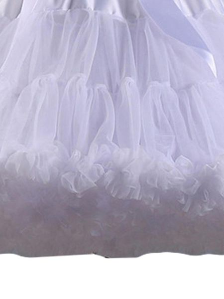 Saias Femininas Puffy Tulle Anágua Em Camadas Plissadas Tutu Curto Princesa Ballet Dance Pettiskirt Trajes Cosplay (Verde Claro