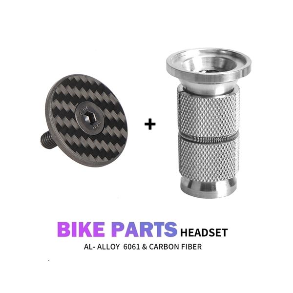 Bisiklet kulaklıklar mtb bisiklet yol kulaklığı gövdesi üst kapak sıkıştırma fıstığı kompresör genişletme çatal yönlendirici karbon fiber kapak 230621