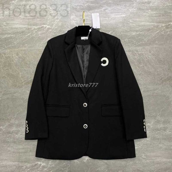 Abiti da donna Blazer Giacche firmate Abito blazer con lettere ricamate Toppe Bottoni vintage Abito di marca di lusso personalizzato Capispalla manica lunga Cappotto TIID