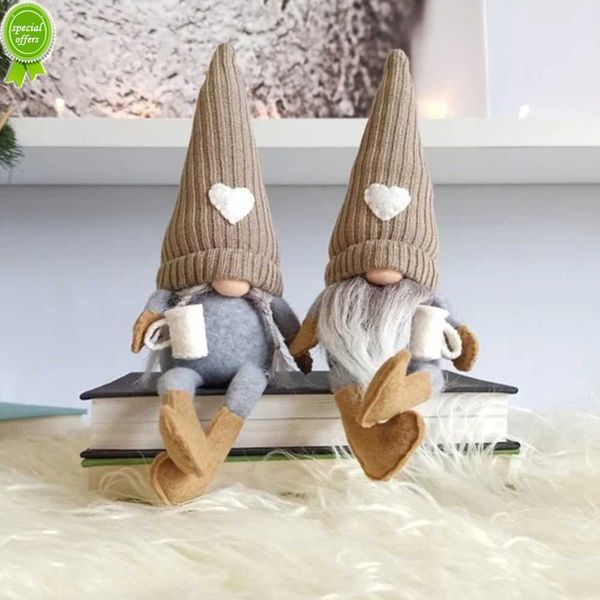 Noel Peluş Bebek Kahve Gnome Dolls Kahve Cüceleri Peluş Kahve Bar Dekorasyonu Çiftlik Mutfak Dekorasyon Hadi